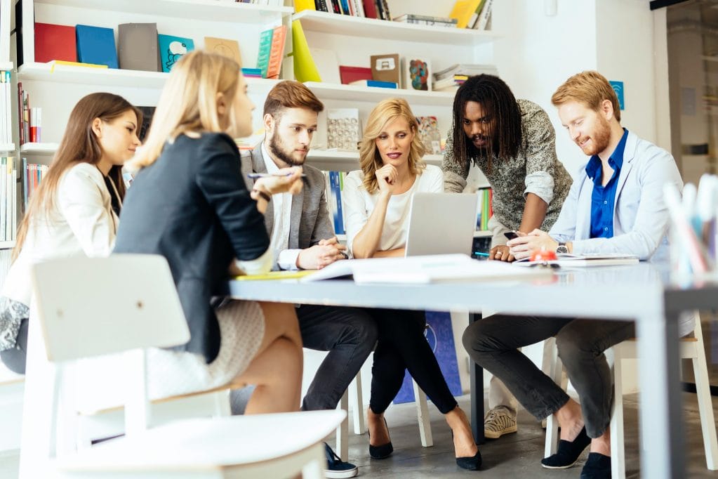 Group of designers discussing trends